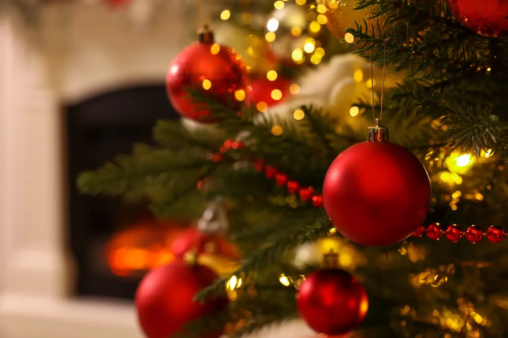 Holiday Stress and Sleep - Christmas tree ornaments