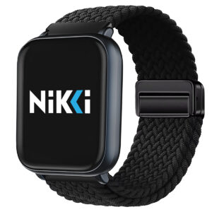 Black Magnetic Nylon Braided Loop Strap
