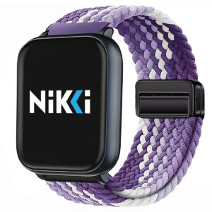 Purple Magnetic Nylon Braided Loop Strap